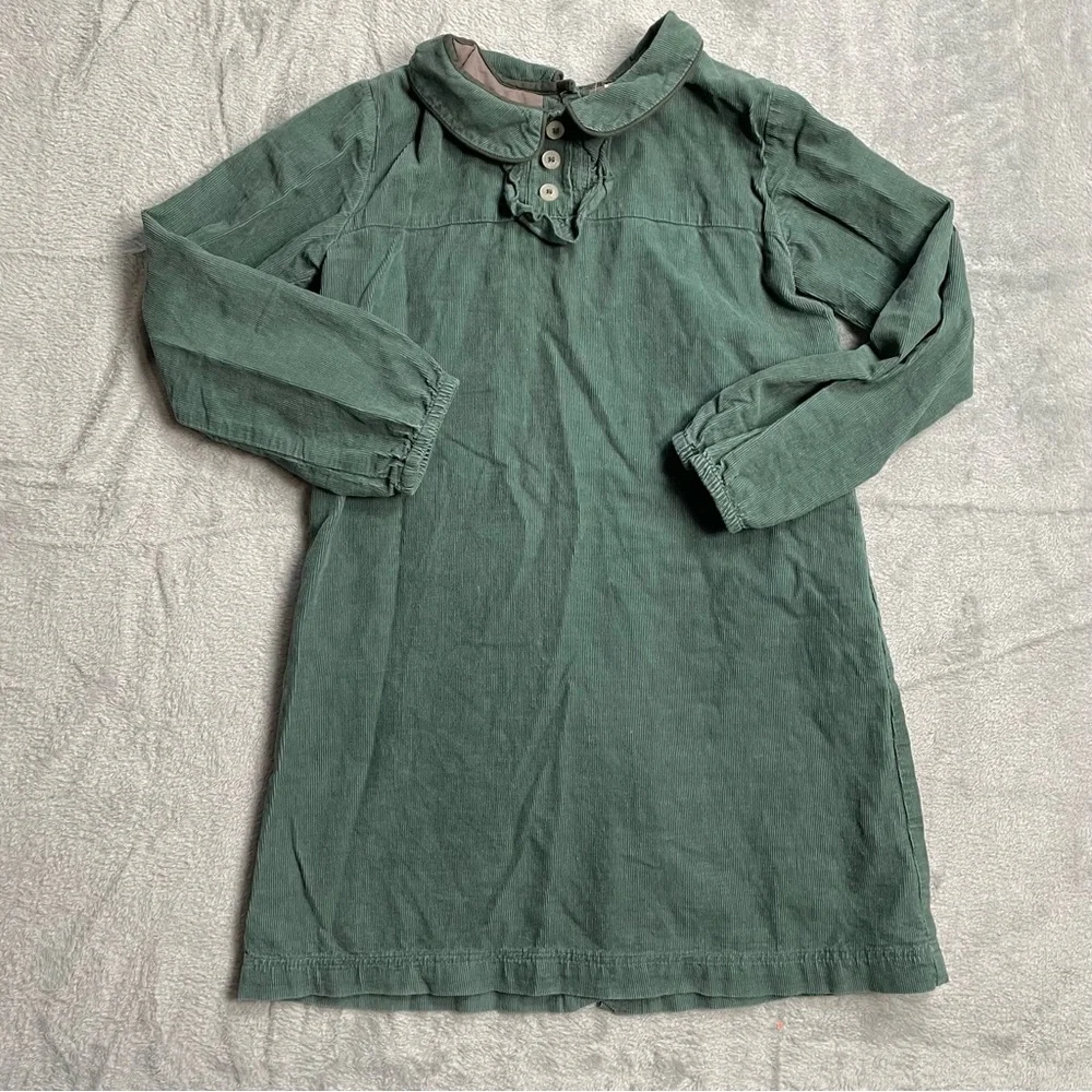 Olive Juice Dress 6 Girls Green‎ Corduroy Prairie Lined
